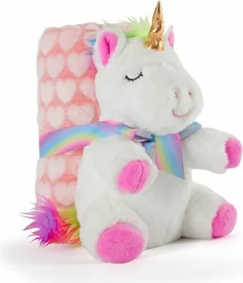 Produktbild von Tiara Einhorn Schmusedecke + Plüschtier 22cm