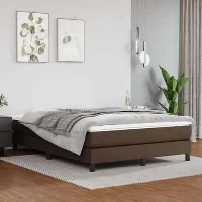 Produktbild von "2026 Promotion" BoxspringBettgestell moderne - Braun 140x200 cm - Kunstleder - Polsterbett CC5681