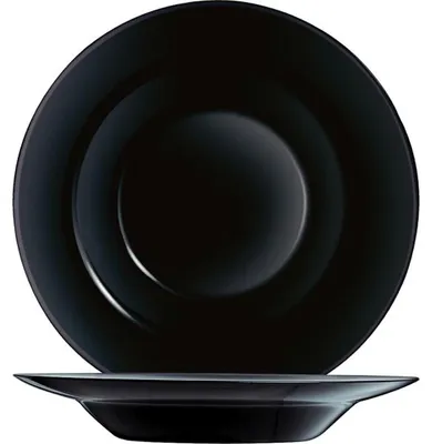 Image de Assiettes à pâtes noires Evolutions 28,5 cm - 6 pièces