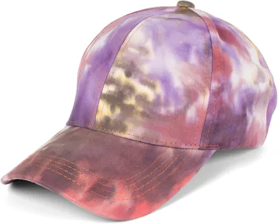 Produktbild von styleBREAKER Damen Baseball Cap mit Batik Muster | 6-Panel Sommer Basecap Baumwolle | Cappy mit Schirm verstellbar | Jedes Cap ein Unikat