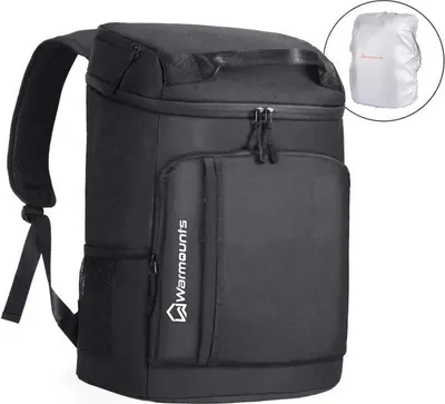 Produktbild von Kühlrucksack - Weiche Kühltasche - Fassungsvermögen 36 Dosen - 2 Fächer - Auslaufsicher - Isoliert - Beige
