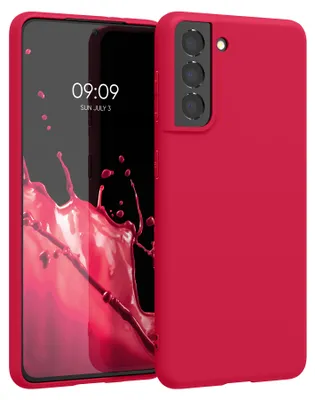 Produktbild von kwmobile Handyhülle für Samsung Galaxy S21 Hülle - TPU Case - Kabelloses Laden - Schutzhülle Cover in Neon Pink