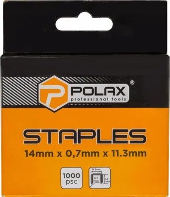 Zdjęcie produktu dla Zszywki tapicerskie typ A/53 (1000szt) 14х0.7х11.3mm Polax