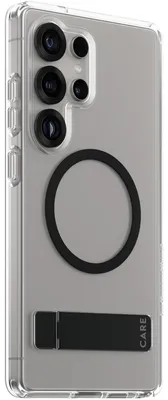 Image de PanzerGlass CARE by ® Feature Case transparent avec kickstand noir & Qi Compatible Samsung Galaxy S25 Ultra, Cover, Samsung, Samsung - Galaxy S25 Ultra, Transparent