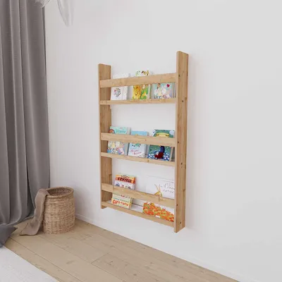 Obrázok produktu pre Skye Decor, kvalitná knižnica zo 100 % MDF, 56 x 92 x 10 cm | hrúbka 12 mm | prírodná farba, škandinávsky dizajn | Ideálna do moderného interiéru a kancelárie.
