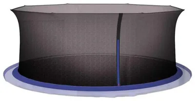 Produktbild von Zimilo Trampolin Sicherheitsnetz 4,57 m rund, Ersatznetz mit Reißverschluss, wetterfest PE, für 8 Stangen, Gartentrampolin Schutznetz