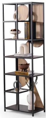 Obrázek produktu pro Elegantes Bücherregal im modernen Design mit Metall- und Holzakzenten