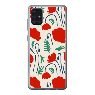 Produktbild von MuchoWow® Handyhülle Schutzhülle Hülle für Samsung Galaxy A52 5G Blumen - Rose - Muster Silikon Softcase Handy Hülle - Umschlag