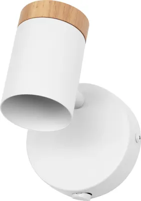 Produktbild von OSRAM LED Spot Stamp Deckenleuchte 1xGU10 Weißes Holz, Einzelstrahler 230V, Schwenkbar für Akzentbeleuchtung Wohnraum