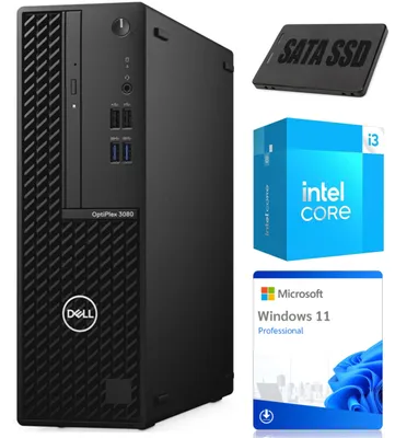 Image de Ordinateur de bureau Dell OptiPlex 3080, format compact | Processeur Intel i3-10100 | 16 Go de RAM DDR4 | Disque SSD de 512 Go | Windows 11 | Qualité A