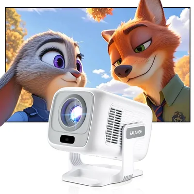 Image de Projecteur Beamer portable - 300 lumens ANSI - Compatible 4K - Mini-projecteur DLP avec Wi-Fi