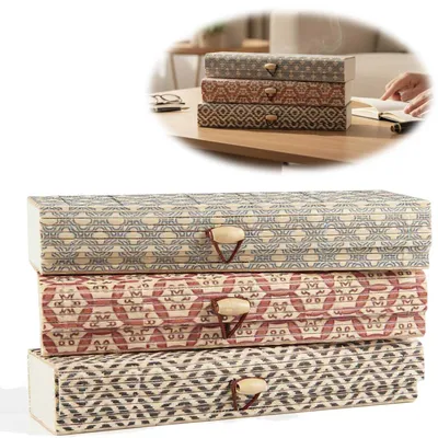Produktbild von LS-LebenStil Vintage Holz Schachtel 3´er Set mit Deckel länglich Geschenkbox Aufbewahrungsbox kleine Schmuck Schachtel Schatulle Kästchen Stiftebox