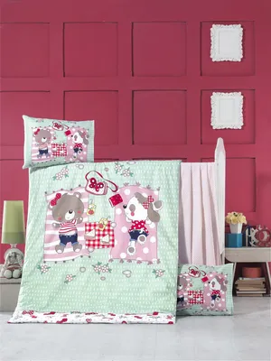 Zdjęcie produktu dla L'Essentiel Linge de Maison, Sleepy, poszwa na kołdrę dla niemowląt, zielona, 100 x 150 cm