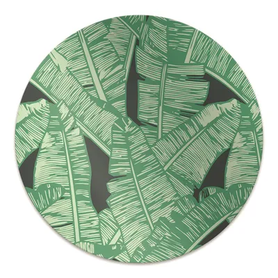 Produktbild von Rundmatte - Stuhlunterlage Bürostuhlunterlage - Rund Ø 100 cm - Bodenmatte - Fußmatte - Exotische Palmen