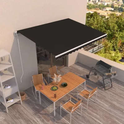 Obrázok produktu pre vidaXL Markíza automaticky zaťahovacia 450x350 cm antracitová