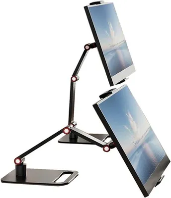 Obrázek produktu pro Držák na monitor pro obrazovky o úhlopříčce 6–17,3 palce, rozšiřitelný stolní stojan na tablet s nastavitelnou výškou