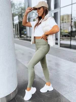 Produktbild von Gestreifte Damen-Leggings JUST grün L-XL