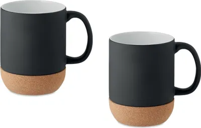 Produktbild von Kaffee Tassen Set mit Henkel, Korkboden, 300ml Fassungsvermögen, Edition 2023