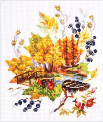 Produktbild von Magic Needle Zweigart Edition Kreuzstich Set "Herbstelegie", Zählmuster, 21x26cm