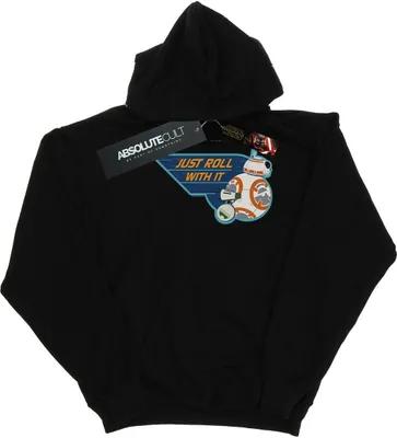 Produktbild von Star Wars: The Rise of Skywalker - "Just Roll With It" Kapuzenpullover für Jungen BI49695 (128) (Schwarz)