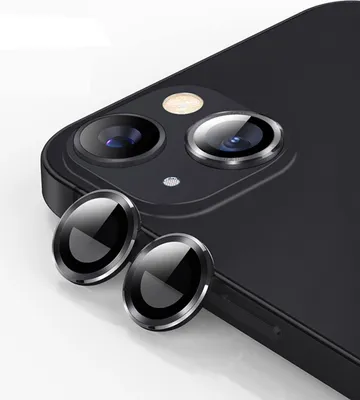 Immagine prodotto di Per Apple iPhone 15 / 15 Plus vetro protettivo lente della fotocamera vetro duro H9 nero
