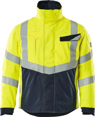Produktbild von Mascot Arbeitswinterjacke mit Steppfutter 19835-217 Gr. 3XL hi-vis gelb/schwarzblau