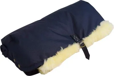 Produktbild von Unyqoos® Universal Handwärmer mit Lammfell-Futter für Kinderwagen, Buggy, Jogger & Fahrradanhänger – wetterfest, mit Druckknöpfen