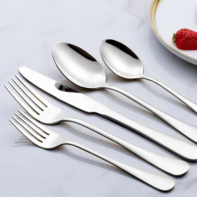 Produktbild von Freetoo Besteck Set, 30-teilig Besteck für 6 Personen, Besteckset inkl. Messer, Gabel, Löffel, Besteck Edelstahl, Spülmaschinengeeignet, Silber