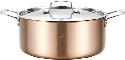 Produktbild von Bratentopf 24 cm mit Deckel – Tri-Ply Edelstahl 18/10 – Kochtopf für Induktion – PFAS-frei – Rostfreier Stahl Royal Swiss®