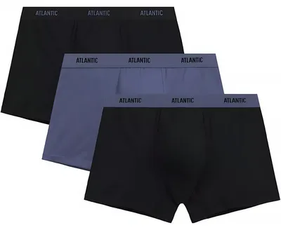 Produktbild von Atlantic Boxershorts 3er-Pack klassisch schwarz blau komfortabel XL