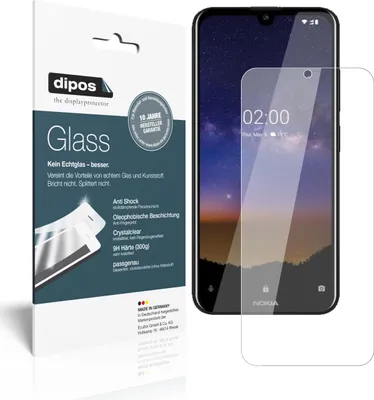 Obrázek produktu pro 2x ochranná fólie pro Nokia 45324 - Anti-Shock 9H Film dipos Glass Plastic Glass