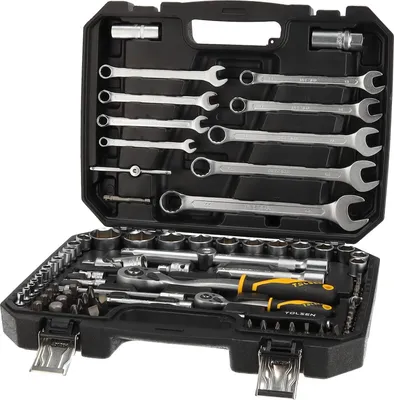 Produktbild von Tolsen Steckschlüsselsatz 82-teilig - 1/2" & 1/4" - Bitsatz - Ringmaulschlüssel - Zubehör - Maxami