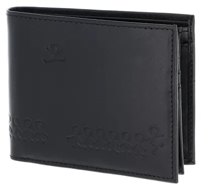 Imagen del producto de oxmox Cuero monedero Leather RFID Protect Querscheinbörse Jumping Jack Embossed Black