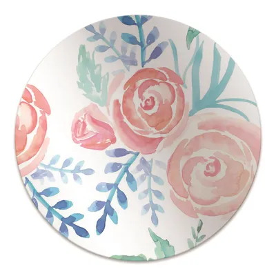 Produktbild von Rundmatte - Stuhlunterlage Bürostuhlunterlage - Rund Ø 100 cm - Bodenmatte - Fußmatte - Helle Blumen