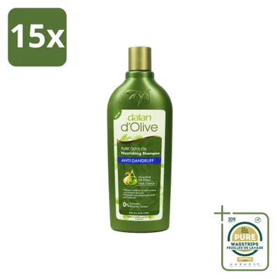 Obrázek produktu pro 15 kusů šamponu Dalan d'Olive proti lupům - hydratační - 400 ml - balení