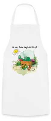Produktbild von Spreadshirt Janosch Günter Kastenfrosch Tigerente Kochschürze, One size, Weiß