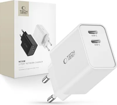 Zdjęcie produktu dla Tech-Protect C35W 2-Port Network Charger Pd35W White