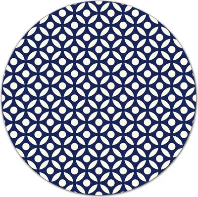 Produktbild von Glas Schneidebrett Herdabdeckplatten Schneideplatten Rund - 40 cm - Porzellan blau