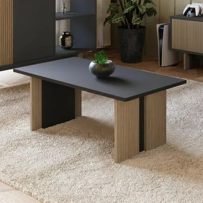 Obrázok produktu pre Skye Decor, kvalitný konferenčný stolík (3 časti) – dub sýto modrej farby, 100% melamín, 90 cm