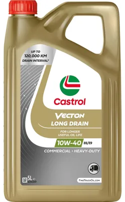 Produktbild von CASTROL Vecton Long Drain E6/E9 für 10W-40 5 Liter Motoröl Motorenöl Vollsynthetisch CATERPILLAR ECF-3 CUMMINS CES 20081 DQC IV-18 LA 228.51 Mack EO-O