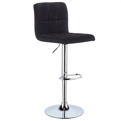Produktbild von WOLTU Stilvoller Barhocker 1er Set aus Leinen & Metallbeinen schwarz