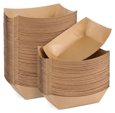 Produktbild von Fettfestes Kraftpapier Papierschiffchen - 150 Stück - für Imbiss Grill und Picknick
