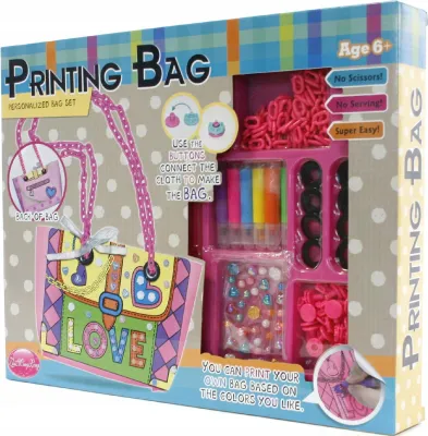 Produktbild von DIY Handtasche zum Bemalen - Kreativset für Mädchen - Tasche selbst gestalten Basteln