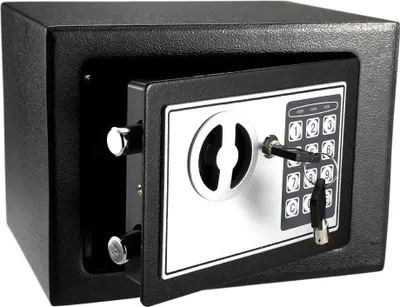Image de Coffre-fort numérique, construction ignifuge, serrure électronique pour clavier, noir
