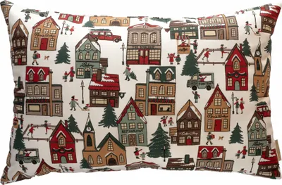 Produktbild von Dekorativer Weihnachtskissenbezug für Sofa Schlafzimmer Wohnzimmer, DORF, 60x40