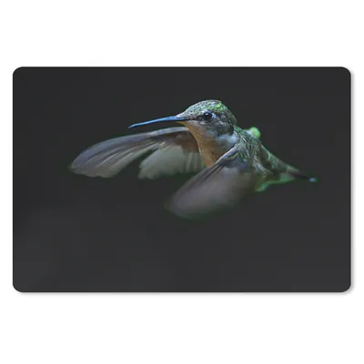 Produktbild von MuchoWow® Mauspad Mousepad Kolibri - Federn - Schwarz 27x18 cm - Mousepads - Maus Mat - Pad - Mausunterlage - Büroartikel - Desk Matten