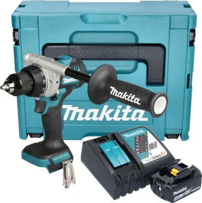 Immagine prodotto di Makita DDF 492 RM1J Trapano avvitatore a batteria 18 V 141 Nm Brushless + 1x batteria 4,0 Ah + caricabatteria + Makpac