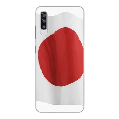 Produktbild von MuchoWow® Handyhülle Schutzhülle Hülle für Samsung Galaxy A70 Die Flagge von Japan auf weißem Hintergrund Silikon Softcase Handy Hülle - Schutzhaube