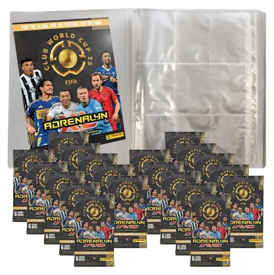 Image de Cartes à collectionner Adrenalyn XL de la Coupe du Monde des Clubs de la FIFA 2025 - 1 album vierge + 20 boosters