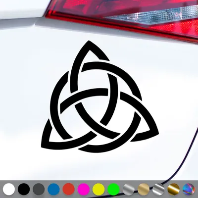 Produktbild von PantherPixel Triqueta Aufkleber Keltischer Kelten Knoten Sticker Auto Geschenkidee Farbe Schwarz